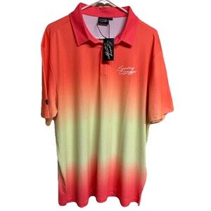 Men's Sunday Swagger Golf Polo Colorful Performance Ombre Size XL NWT